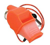 Sifflet arbitre entraineur FOX40 Sonik CMG Safety + Lanière - orange fluo