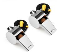 Sifflet Arbitre,Sifflet Arbitre Basket,Sifflet D'Arbitre,Lot De 2 Sifflet,Sifflet,Arbitre Football,Sifflet Anti Gibier,Sifflet En Métal,Sifflet Arbitre Set,Sifflet Bruyant,Sifflet Entraîneur