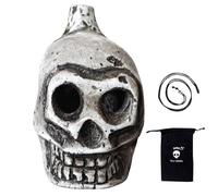 Sifflet aztèque authentique - Sifflet de la mort aztèque | Crâne effrayant humain cri fort sifflet, authentique échos du tonnerre des anciens guerriers hauts décibels pour les rituels de mort