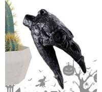 Sifflet aztèque de la mort - en forme de guerre de corbeau, figurine de style os | Screamer de guerre tribal pour un rituel, un son fort avec affichage intérieur, festival, défilé d'écho