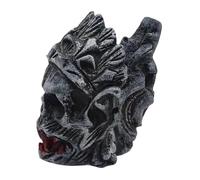Sifflet aztèque de la mort - Plus de 125 décibels, cris humains plus forts, sifflet aztèque ancien pour Halloween, Jour des Morts, cadeaux uniques pour les fans d’horreur et d’histoire (noir)