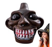 Sifflet aztèque | Sifflet aztèque authentique en forme de mort | Sifflet de guerre aztèque pour applications modernes - Effets sonores pour Halloween, horreur et cosplay