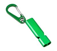 Sifflet Camping Son Perçant 120dB Sifflet Camping Son Perçant | Alliage aluminium avion, léger rouille, résistant pluie neige, couleur or argent vert violet(Green)