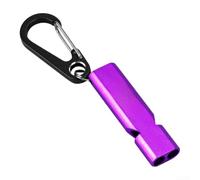 Sifflet Camping Son Perçant 120dB Sifflet Camping Son Perçant | Alliage aluminium avion, léger rouille, résistant pluie neige, couleur or argent vert violet(Purple)