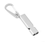 Sifflet Camping Son Perçant 120dB Sifflet Camping Son Perçant | Alliage aluminium avion, léger rouille, résistant pluie neige, couleur or argent vert violet(silver)