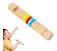 Sifflet coulissant en bois, instrument push-pull, aérophone en bois naturel, gadget de soufflage compact, ressource de formation acoustique interactive, équipement de divertissement pour début