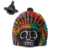 Sifflet crâne portable Aztec Death Whistle, portable, en céramique, sifflet spooky, équipement de sécurité et de survie de camping pour expositions culturelles, recherche archéologique