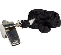Sifflet d'arbitre en métal Jollystar avec lanière - fort & robuste