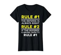 Sifflet d'arbitre Officiel T-Shirt Graphique avec Valeur, Femme, Noir, M