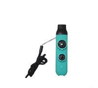 Sifflet d'aventure en plein air avec lumière LED intégrée pour boussole, double loupe, miroir de signalisation, moniteur de température, léger, 33 g, pour randonnée, camping, sangle réglable en ABS