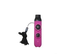 Sifflet d'aventure en plein air avec lumière LED intégrée pour boussole, double loupe, miroir de signalisation, moniteur de température, léger, 33 g, pour randonnée, camping, sangle réglable en ABS