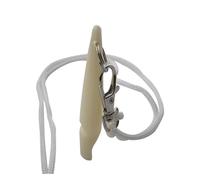 Sifflet de dressage pour chien avec lanière - Sifflet portable avec cordon pour dressage d'animaux de compagnie - Beige
