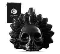 Sifflet de La Mort Aztèque, Aztec Death Whistle en Céramique 125 dB, Sifflet à Tête de Mort Authentique pour Halloween et Fête des Morts, Cri Démoniaque, Sac Inclus