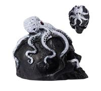 Sifflet de la mort - Aztèque de 7,2 x 9,3 x 7,4 cm avec son hurlant réaliste, sifflet en argile artisanale pour festivals rituels Cosplay, crâne - Collection de décorations pour Hallowee