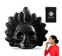 Sifflet de La Mort Aztèque, Hurlant avec Cris Humains Réalistes, Sifflet Azteque de La Mort en Crâne Bronze, Death Whistle pour Halloween Jour Des Morts Cadeau Unique Sifflet de Mort de Crâne