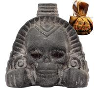 Sifflet de la mort aztèque hurlant (noir obsidienne)