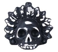Sifflet de La Mort Aztèque, Sifflet de Mort Ancienne, Sifflet de Mort Aztèque Hurlant, Sifflet Le Plus Fort Pochette à Cordon, Aztec Death Whistle pour Halloween Giorno dei Morti (Bianco&Nero)
