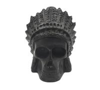 Sifflet de la mort aztèque - Sifflet en argile authentique inspiré de la Méso-Amérique ancienne, son étrange de 126 dB, parfait pour Halloween, Dia de los Muertos et cadeaux uniques (noir A)