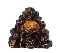 Sifflet de la mort aztèque - Véritable artefact mésoaméricain artisanal, 126 dB sifflet aztèque fort pour Halloween, jour des morts et effets sonores farces (marron)