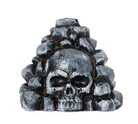Sifflet de la mort aztèque - Véritable artefact mésoaméricain artisanal, sifflet aztèque puissant 126 dB pour Halloween, jour des morts et effets sonores de farce (noir)