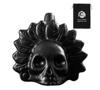 Sifflet de mort aztèque à plus de 125 décibels, sifflet de démon hurlant aztèque avec cris humains authentiques, sifflet de mort aztèque avec sac à cordon de serrage, design rétro