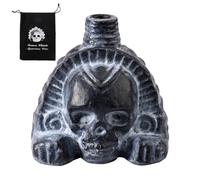 Sifflet de Mort Aztèque, Crâne d'Homme Singe 125 Décibels Véritable Sifflet de Guerre Aztèque Hurlant Cris Humains Authentiques les Plus Forts avec Sachet à Cordon pour Halloween Jour des Morts