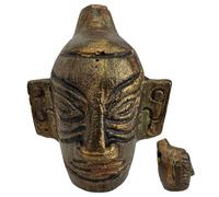 Sifflet de mort aztèque - Décoration artistique authentique en forme de crâne de collection, imite les cris humains réalistes | Sifflet de bataille aztèque intense pour Halloween