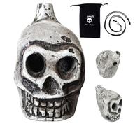 Sifflet de mort aztèque | Sifflet de mort aztèque | Sifflet aztèque | Sifflet portable avec son étrange | Sifflet à tête de mort aztèque | Pipe à tête de mort folle pour rituel de guerre et de