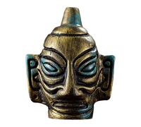 Sifflet de mort aztèque, Sifflet de mort aztèque,Sifflet de crâne hurlant - Sifflet à sonorité de cri en bronze antique, sifflet d'Halloween à son fort pour la décoration de bureau et de maison