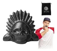 Sifflet de mort aztèque, sifflet de mort aztèque, sifflet de mort aztèque, sifflet de mort le plus silencieux, lame humaine authentique, sifflet aztèque de la mort, sifflet de démon hurlant aztèque