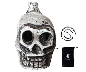 Sifflet de mort aztèque, sifflet de mort effrayant | Échos authentiques du tonnerre humain des anciens guerriers à décibels élevés pour les rituels de mort/sacrifice