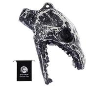 Sifflet de mort aztèque - Sifflet effrayant | 125 DB Sifflet de démon en forme de crâne de corbeau authentique pour le son humain des cris aztèques pour collection Halloween cadeau effrayant jour des