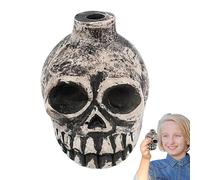 Sifflet de mort aztèque, sifflet portable le plus puissant, sifflet effrayant crâne, sifflet corbeau en céramique, instruments bizarres d'Halloween, instrument de musique effrayant, accessoires