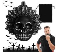 Sifflet de mort aztèque, véritable Screaming aztèque Death Whistle, sifflet de mort le plus bruyant, cris humain authentique, plus de 125 décibels, cadeau pour la fête des morts (C)