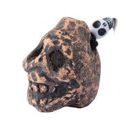 Sifflet de mort aztèque - Véritable sifflet de mort aztèque hurlant, décibels les plus bruyants morts | Sculpture artistique en forme de tête de mort, outil sonore sculpté en os pour les événements