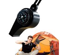 Sifflet de sécurité pour femme - 35 g - Fonction survie d'urgence, boussole randonnée | Outil multifonction extérieur sifflets sécurité cordon idéal pour kayak, navigation, randonnée, C