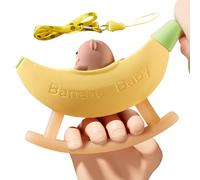 Sifflet de sport pour - Sifflet amusant en silicone de dessin animé, jouet musical avec lanière, style ours banane | Conception légère et facile à transporter avec un ton clair et fort pour le
