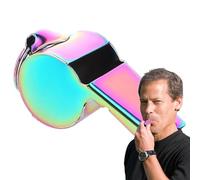 Sifflet de sport | Sifflet en acier inoxydable avec lanière pour entraîneurs - Accessoire d'extérieur multifonctionnel pour entraînement de basket-ball, volley-ball, arbitres, officiels en plein air