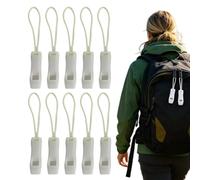 Sifflet de Survie 10 Pièces Outil de Sécurité Sonore avec Lanière Lumineuse