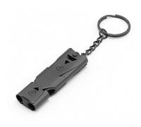 Sifflet de survie à double chambre conçu pour un son constant à haute fréquence dans des conditions extrêmes avec forme compacte portable (Gunmetal)