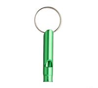 Sifflet de survie léger en alliage d'aluminium pour utilisation et dressage d'animaux de compagnie, construction en métal adapté pour l'extérieur (vert)