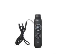 Sifflet de survie multifonction avec guide boussole, lumière LED, miroir réfléchissant, thermomètre, rangement caché, camping, randonnée, 33 g, sangle réglable en ABS, six couleurs (noir)