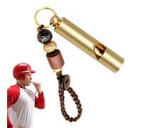 Sifflet de survie, sifflet de survie en plein air - Sifflet en laiton vintage pour entraîneurs, porte-clés de voiture de bon augure, fournitures d'entraînement portables pour le sport, Corde en forme