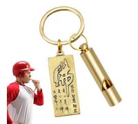 Sifflet De Survie Vintage En Laiton - Sifflet De Coaching Puissant Enn Or Pour Adultes, Pendentif Porte-clés Portable Pour Voiture, Camping, Randonnée Et Entraînement En Plein Air - Outil D'urgence Mu