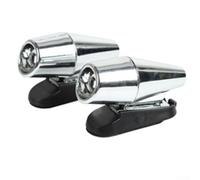 Sifflet de voiture pour animaux sauvages - Dispositif de prévention des collisions - Chrome argenté - Repousse-cerfs - ABS - Activé par le flux d'air - Accessoire de sécurité (argenté)