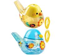 Sifflet d'eau d'oiseau pour enfants,Fourni avec cordon de jouets musicaux d'apprentissage précoce | Jouet de flûte d'oiseau chanteurs d'eau | Pour l'entraînement musculaire buccal, activités