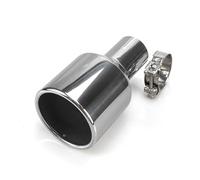 Sifflet D'éChappement 1 Pièce 114 Mm Sortie Universelle Modification Silencieux Argent Embout D'échappement En Acier Inoxydable(Flat cut-lnlet51mm)