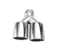 Sifflet D'éChappement 1 Tuyau D'échappement En Acier Inoxydable Chromé Embout Silencieux Double Universel Pour Voiture 76 Mm À 102 Mm(EJ20211g-L)