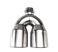 Sifflet D'éChappement Embout D'échappement Universel De 54 Mm Double Sortie De 89 Mm En Acier Inoxydable(EJ20212f)