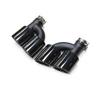 Sifflet D'éChappement Pour A4 A5 A6 A7 Tuyau D'échappement Modification Du Tuyau Mise À Niveau S4 S5 S6 S7 Silencieux D'échappement À Double Sortie(Noir)